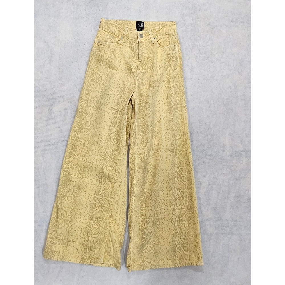 Urban Outfits BDG Jeans Women 26 Snake Print Animal Extra Wide Leg Skater Hippy